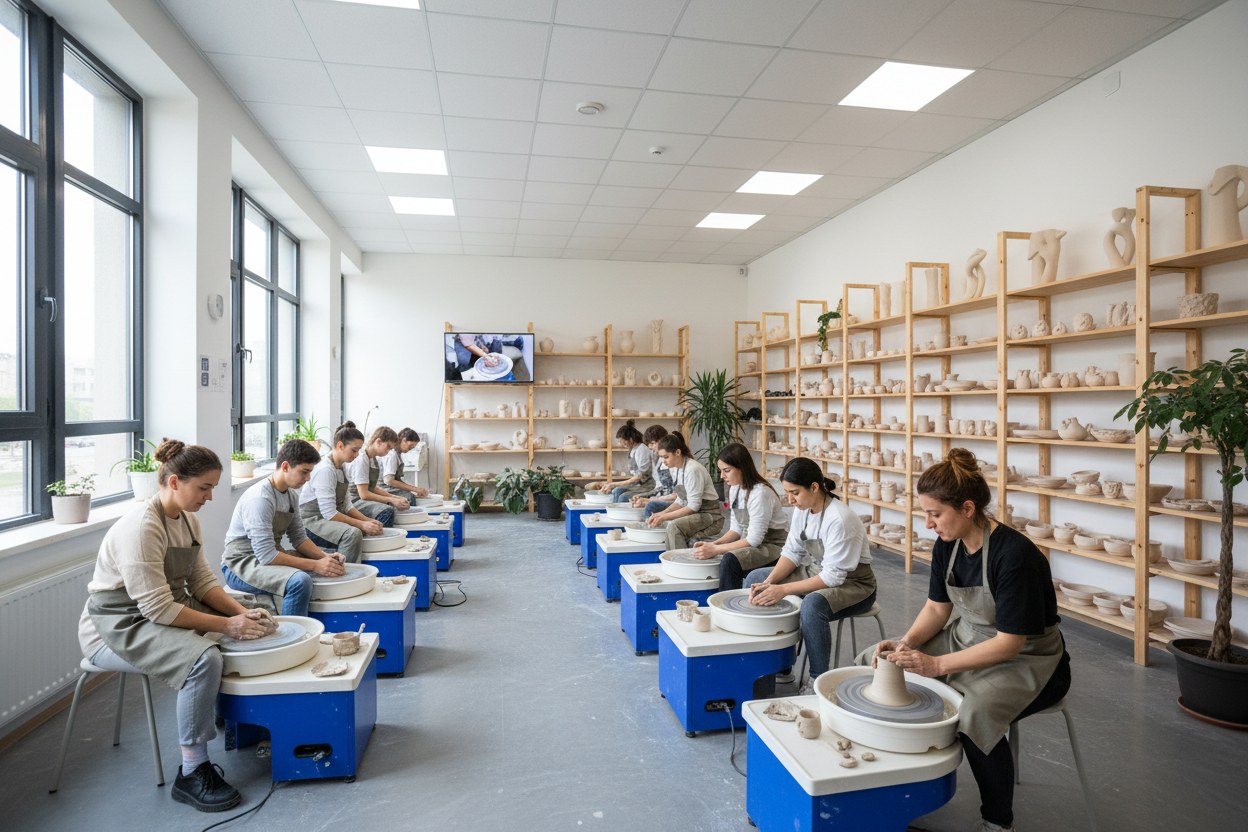 Beyaz Seramik Atölyesi kurs ortamı
